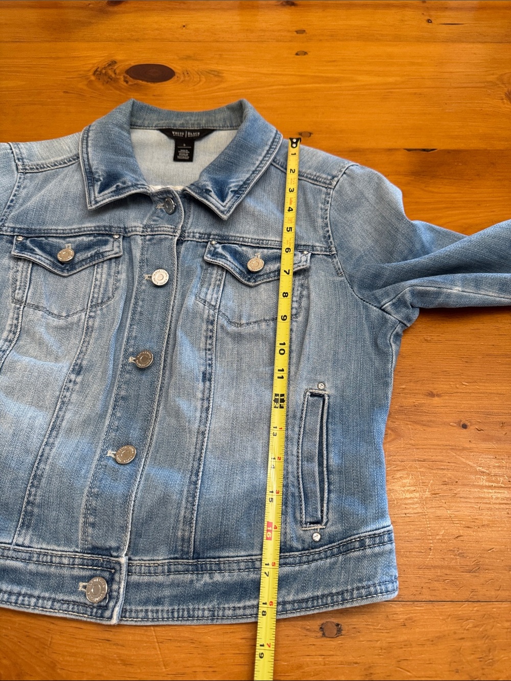 White House Black Market Light Wash Jean Jacket - Picture 11 of 12